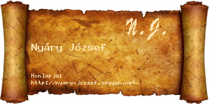 Nyáry József névjegykártya